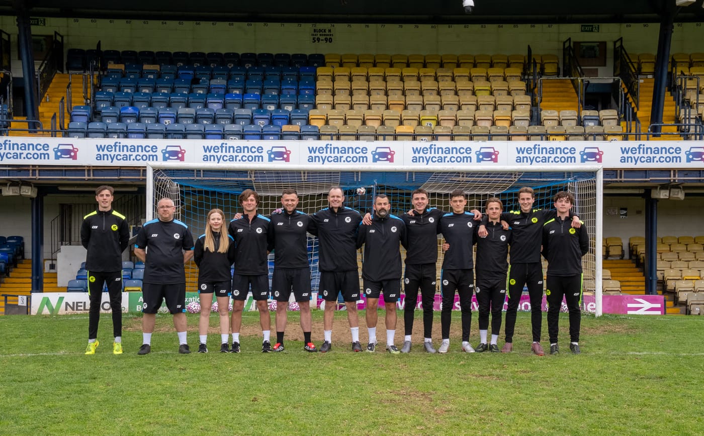 The PL1 Goalkeeping coaching team at Roots Hall