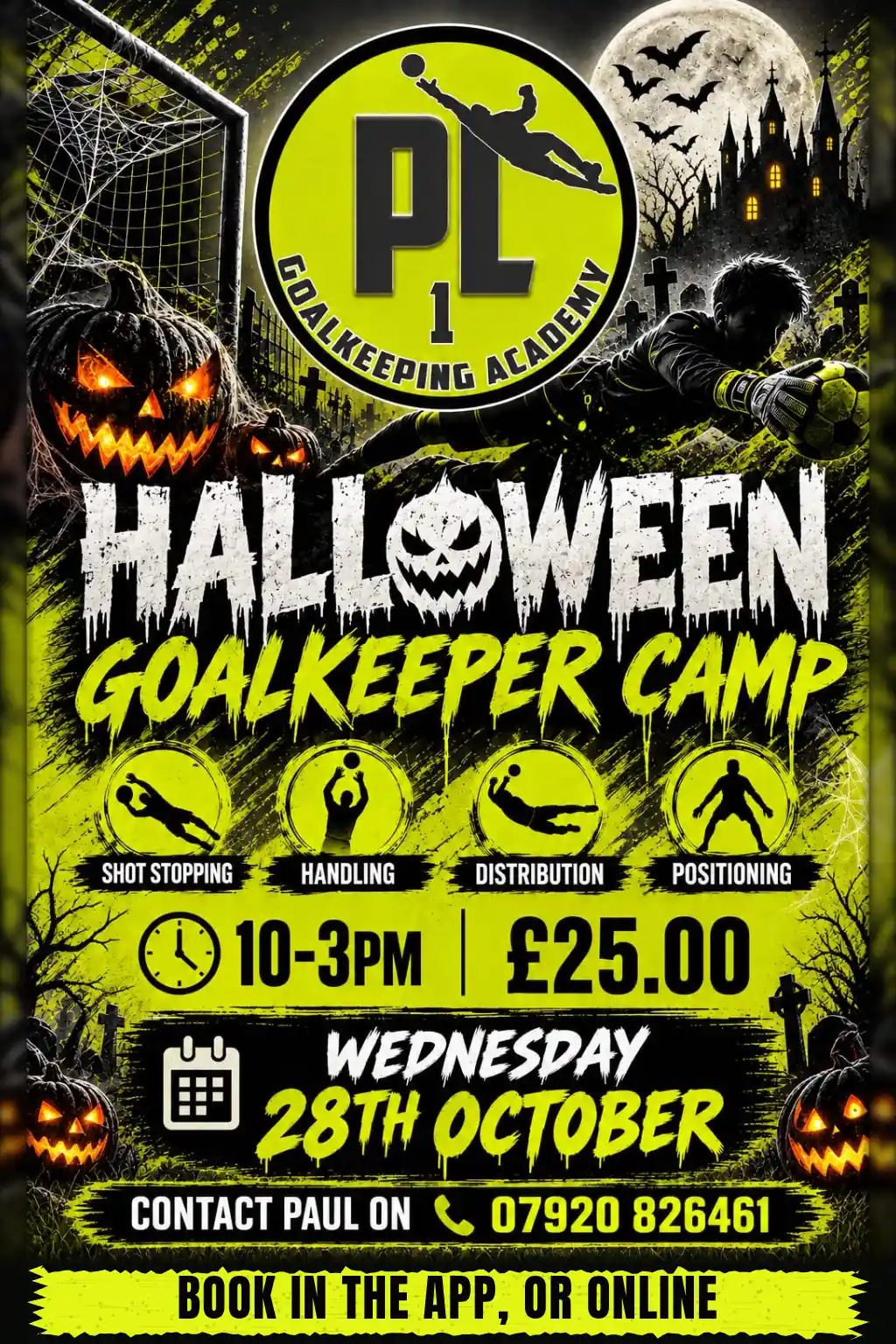 Halloween Goalkeeper Camp flyer